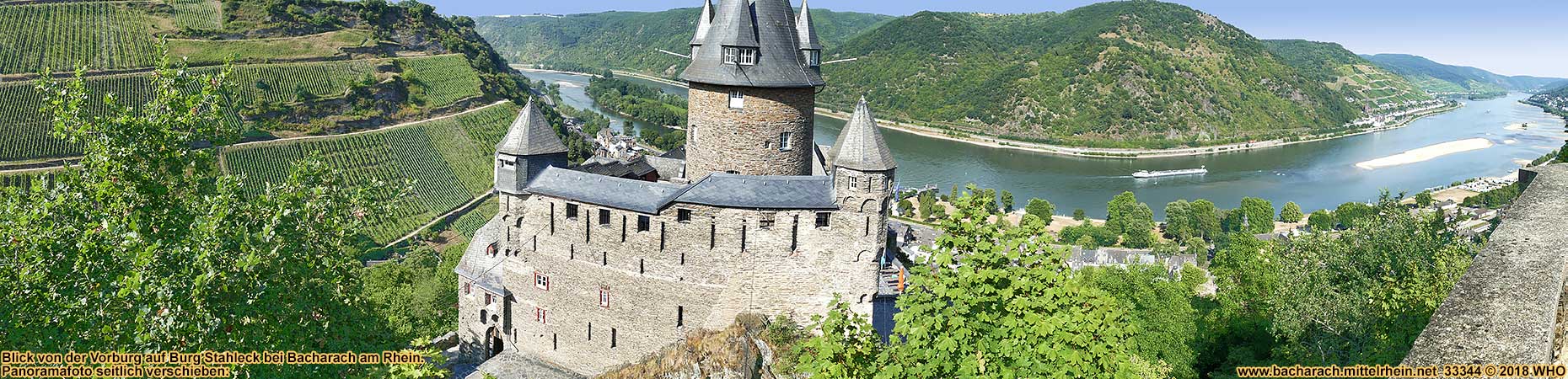 Castle Stahleck above Bacharach on the Rhine River